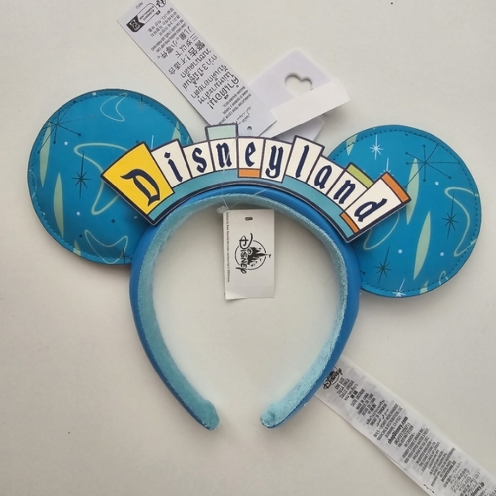 NWT Disneyland Tommorowland Retro Disney Mickey Ears Blue Galactic - Picture 4 of 14